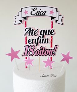 Topo de bolo - 18 anos