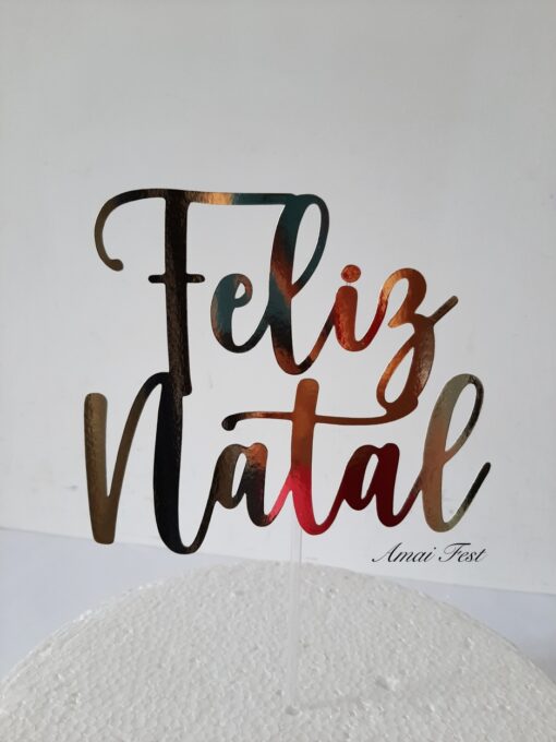 Topo de bolo - Feliz Natal